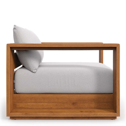 Modway - Tahoe Outdoor Patio Acacia Wood Chair by Modway  Outdoor Furniture Sofa Sectionals Gray - EEI-6782-NAT-LGR