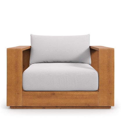 Modway - Tahoe Outdoor Patio Acacia Wood Chair by Modway  Outdoor Furniture Sofa Sectionals Gray - EEI-6782-NAT-LGR