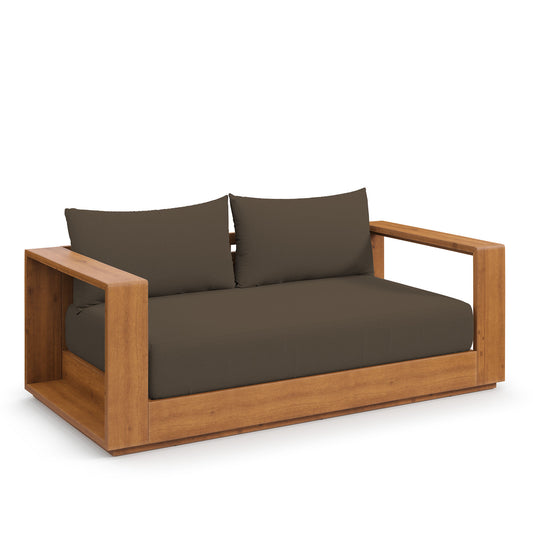 Modway - Tahoe Acacia Wood Outdoor Patio Acacia Wood Loveseat by Modway  Outdoor Furniture Sofa Sectionals Brown - EEI-6783-NAT-COA