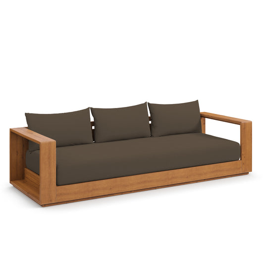 Modway - Tahoe Outdoor Patio Acacia Wood Sofa by Modway  Outdoor Furniture Sofa Sectionals Brown - EEI-6784-NAT-COA