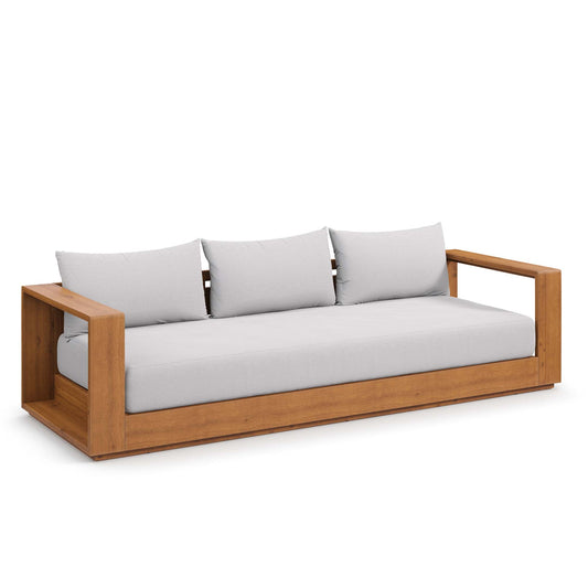 Modway - Tahoe Outdoor Patio Acacia Wood Sofa by Modway  Outdoor Furniture Sofa Sectionals Gray - EEI-6784-NAT-LGR