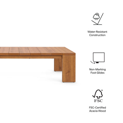 Modway - Tahoe Outdoor Patio Acacia Wood Coffee Table by Modway  Outdoor Furniture Bar and Dining Brown - EEI-6786-NAT