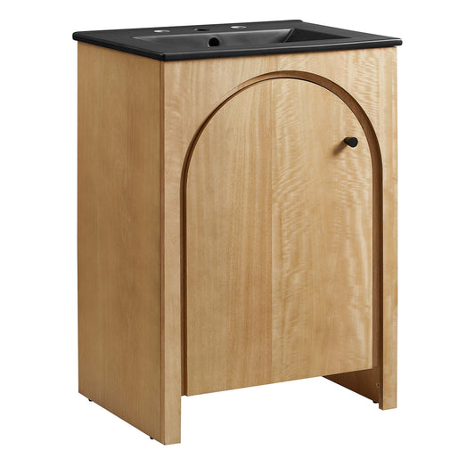 Modway - Appia 24" Bathroom Vanity by Modway  Bathroom Vanities Brown - EEI-6789-OAK-BLK