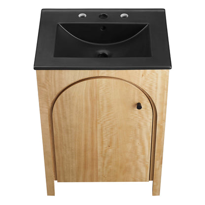 Modway - Appia 24" Bathroom Vanity by Modway  Bathroom Vanities Brown - EEI-6789-OAK-BLK