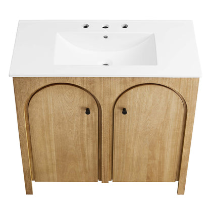 Modway - Appia 36" Bathroom Vanity by Modway  Bathroom Vanities Brown - EEI-6790-OAK-WHI