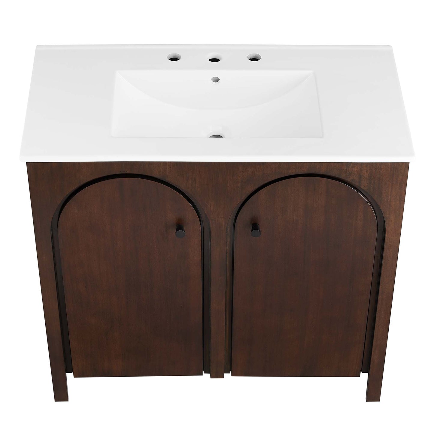 Modway - Appia 36" Bathroom Vanity by Modway  Bathroom Vanities Brown - EEI-6790-WAL-WHI