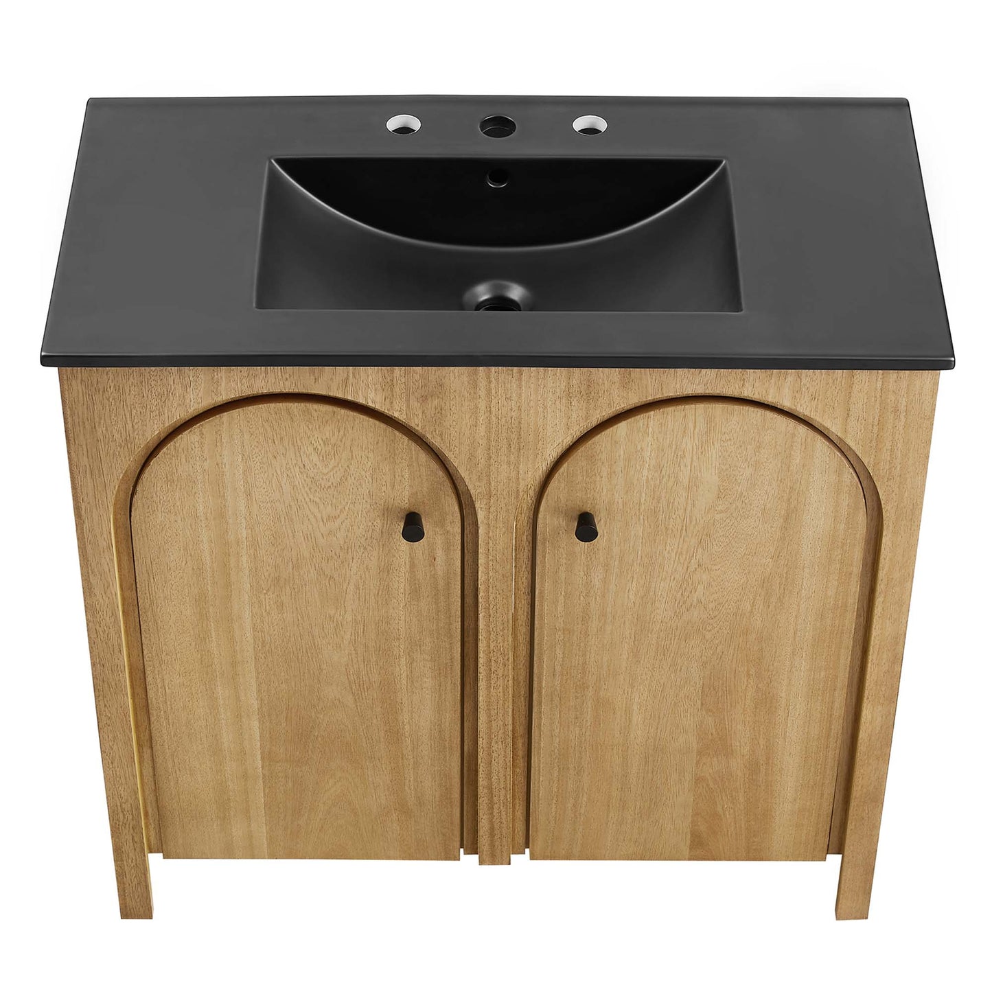 Modway - Appia 36" Bathroom Vanity by Modway  Bathroom Vanities Brown - EEI-6791-OAK-BLK