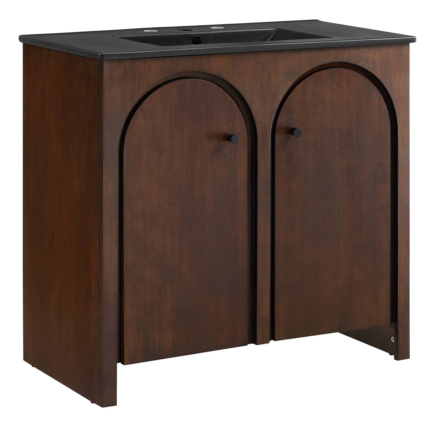 Modway - Appia 36" Bathroom Vanity by Modway  Bathroom Vanities Brown - EEI-6791-WAL-BLK