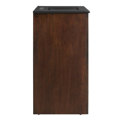 Modway - Appia 36" Bathroom Vanity by Modway  Bathroom Vanities Brown - EEI-6791-WAL-BLK