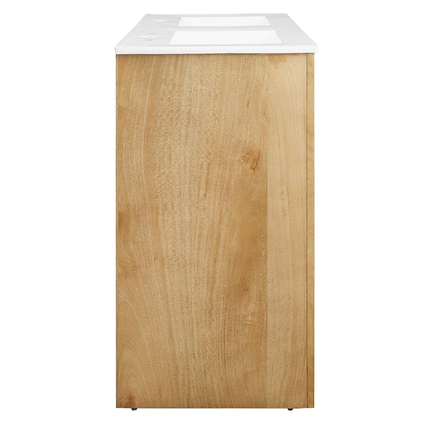 Modway - Appia 48" Double Sink Bathroom Vanity by Modway  Bathroom Vanities Brown - EEI-6792-OAK-WHI