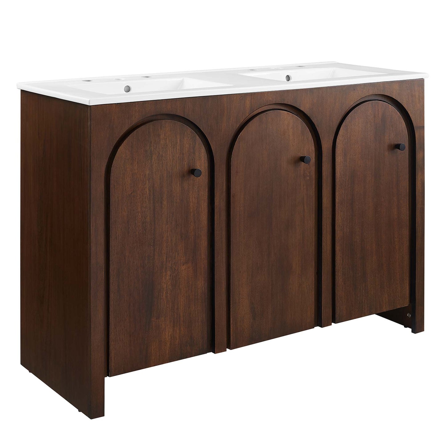 Modway - Appia 48" Double Sink Bathroom Vanity by Modway  Bathroom Vanities Brown - EEI-6792-WAL-WHI