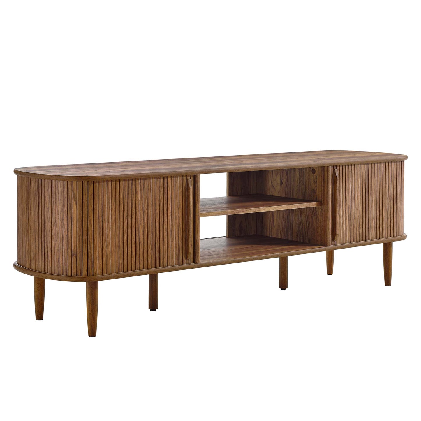 Modway - Contour 63" Wood TV Stand by Modway  Living Room Decor Brown - EEI-6795-WAL