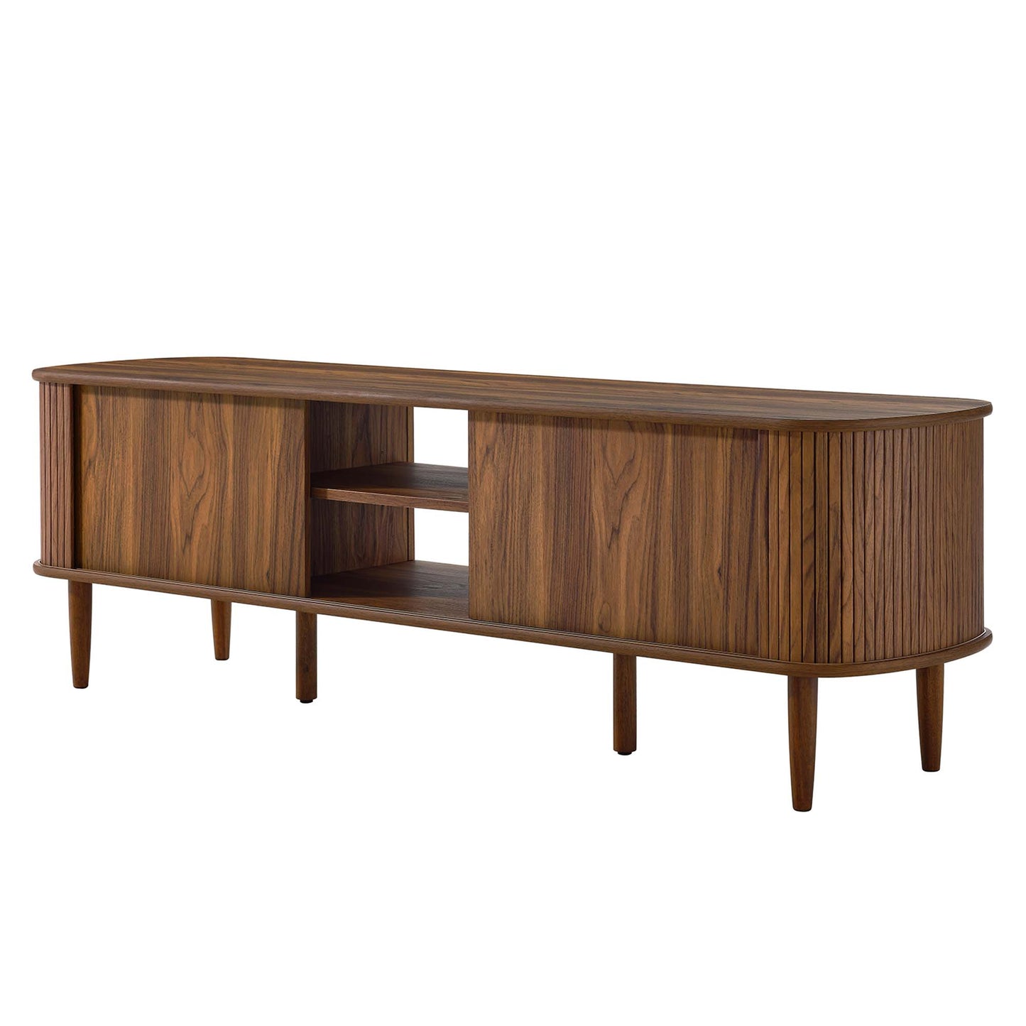 Modway - Contour 63" Wood TV Stand by Modway  Living Room Decor Brown - EEI-6795-WAL