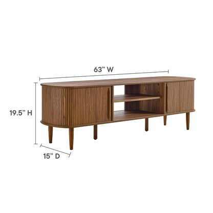 Modway - Contour 63" Wood TV Stand by Modway  Living Room Decor Brown - EEI-6795-WAL