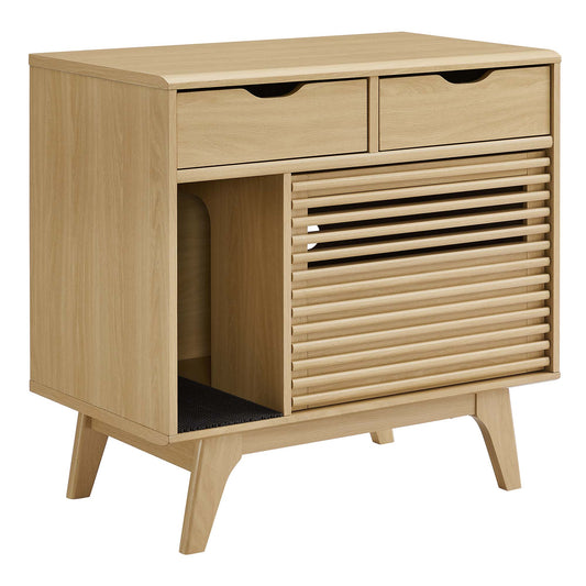 Modway - Render Cat Cabinet by Modway  Living Room Decor Brown - EEI-6796-OAK