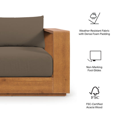 Modway - Tahoe 3-Piece Outdoor Patio Acacia Wood Furniture Set by Modway  Outdoor Furniture Sofa Sectionals Brown - EEI-6798-NAT-COA