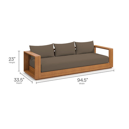 Modway - Tahoe 2-Piece Outdoor Patio Acacia Wood Sofa and Coffee Table Set by Modway  Outdoor Furniture Sofa Sectionals Brown - EEI-6799-NAT-COA