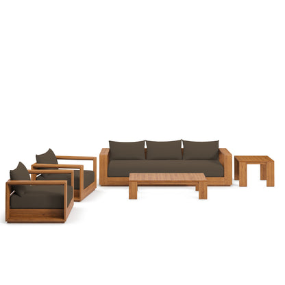 Modway - Tahoe 5-Piece Outdoor Patio Acacia Wood Furniture Set by Modway  Outdoor Furniture Sofa Sectionals Brown - EEI-6801-NAT-COA