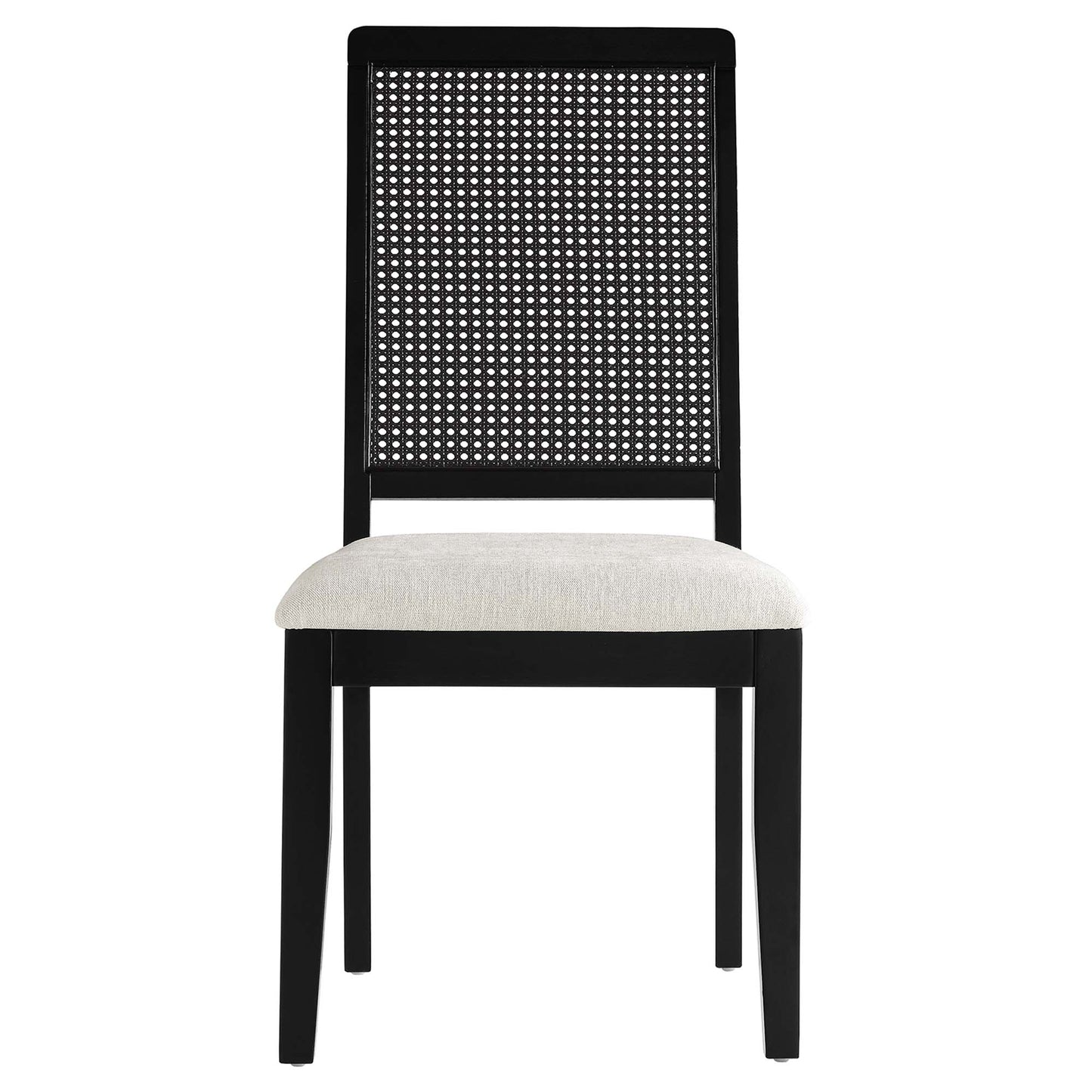 Modway - Arlo Faux Rattan and Wood Dining Side Chairs Set of 2 by Modway  Bar and Dining Dining Chairs Black - EEI-6803-BLK-BLK-HEI