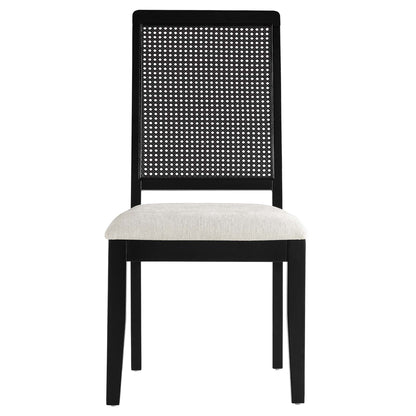 Modway - Arlo Faux Rattan and Wood Dining Side Chairs Set of 2 by Modway  Bar and Dining Dining Chairs Black - EEI-6803-BLK-BLK-HEI