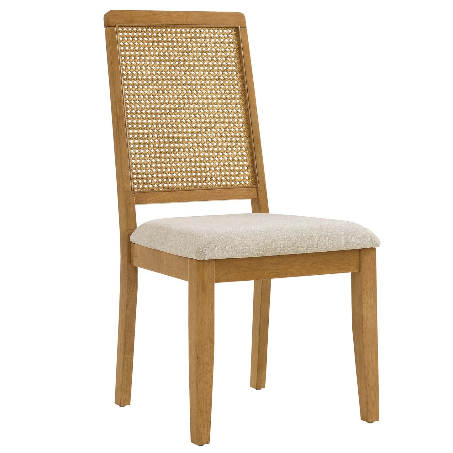 Modway - Arlo Faux Rattan and Wood Dining Side Chairs Set of 2 by Modway  Bar and Dining Dining Chairs Brown - EEI-6803-NAT-NAT-HLB