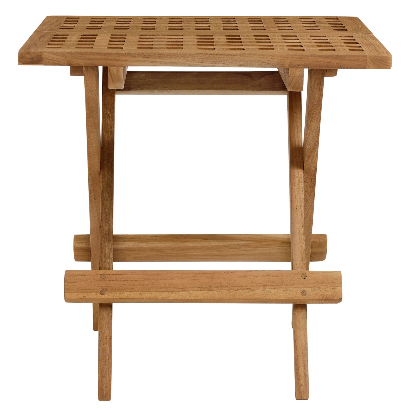 Modway - Vienna Outdoor Patio Teak Wood Side Table by Modway  Outdoor Furniture Bar and Dining Brown - EEI-6810-NAT
