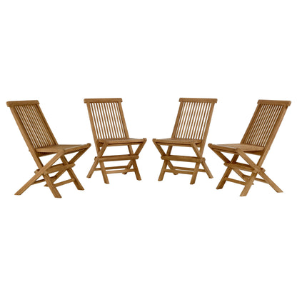 Modway - Vienna Outdoor Patio Teak Wood Folding Dining Chairs Set of 4 by Modway  Outdoor Furniture Bar and Dining Brown - EEI-6812-NAT