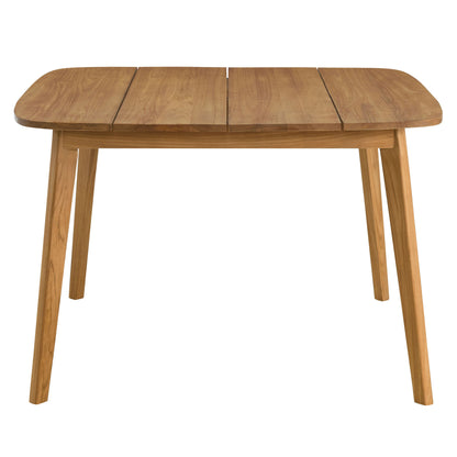 Modway - Vienna 46" Square Outdoor Patio Teak Wood Dining Table by Modway  Outdoor Furniture Bar and Dining Brown - EEI-6815-NAT