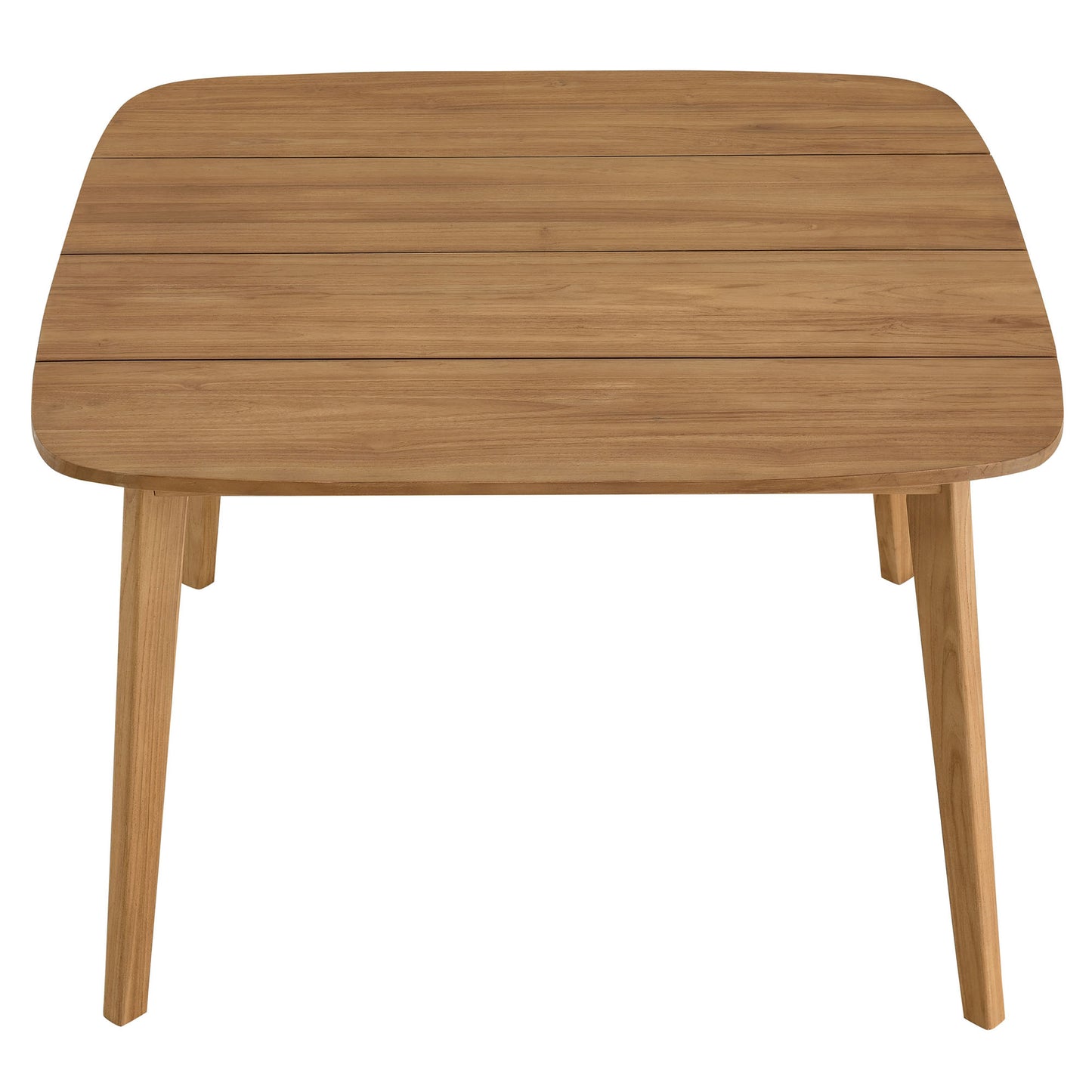 Modway - Vienna 46" Square Outdoor Patio Teak Wood Dining Table by Modway  Outdoor Furniture Bar and Dining Brown - EEI-6815-NAT