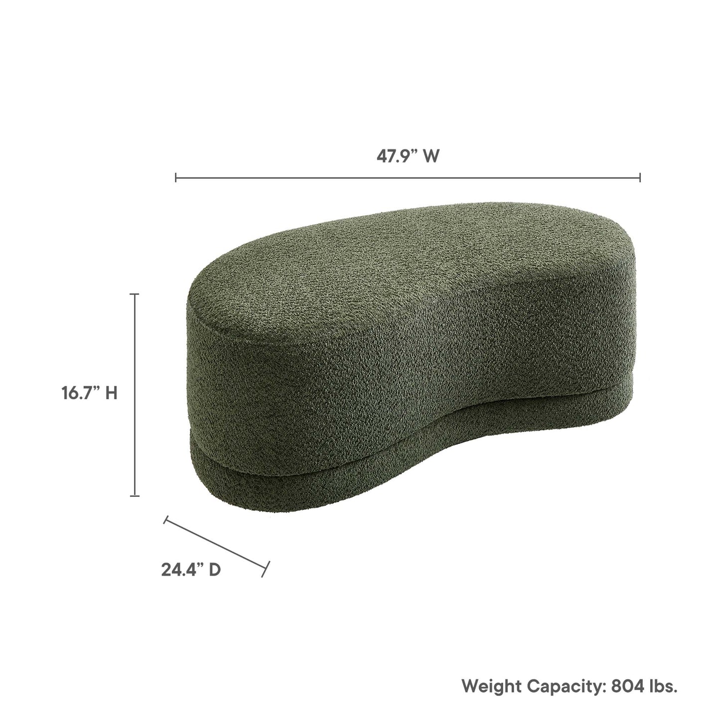 Modway - Nimbus 48" Upholstered Ottoman Bench by Modway  Living Room Sofas and Armchairs Green - EEI-6816-SGE