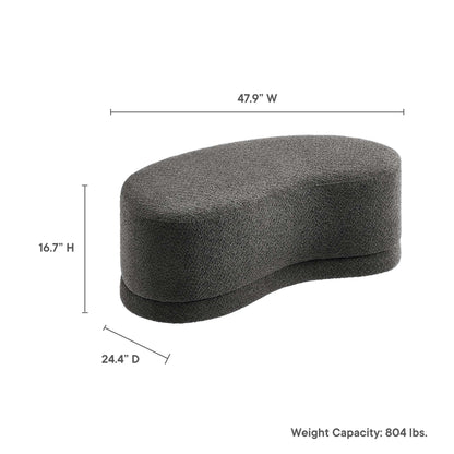 Modway - Nimbus 48" Upholstered Ottoman Bench by Modway  Living Room Sofas and Armchairs Gray - EEI-6816-SLA
