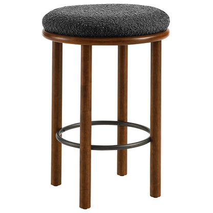 Modway - Fable Boucle Fabric Counter Stools Set of 2 by Modway  Bar and Dining Bar and Counter Stools Black - EEI-6818-WAL-CHA