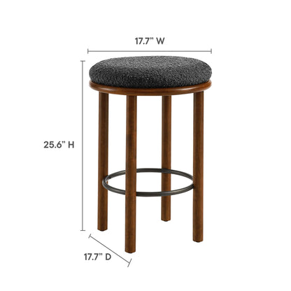 Modway - Fable Boucle Fabric Counter Stools Set of 2 by Modway  Bar and Dining Bar and Counter Stools Black - EEI-6818-WAL-CHA