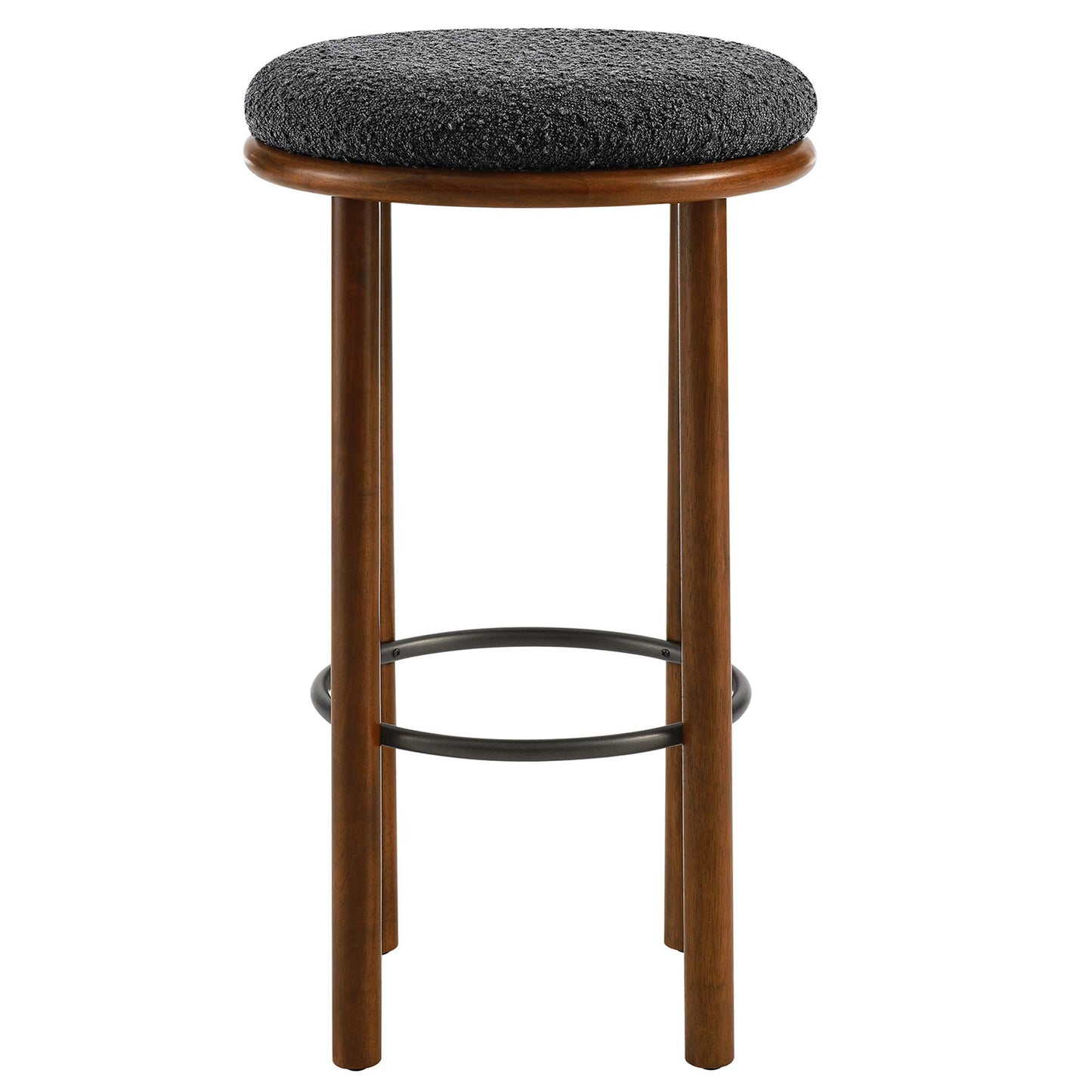 Modway - Fable Boucle Fabric Bar Stools Set of 2 by Modway  Bar and Dining Bar and Counter Stools Black - EEI-6819-WAL-CHA