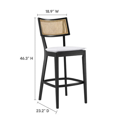 Modway - Caledonia Wood Bar Stools Set of 2 by Modway  Bar and Dining Bar and Counter Stools White - EEI-6820-BLK-WHI