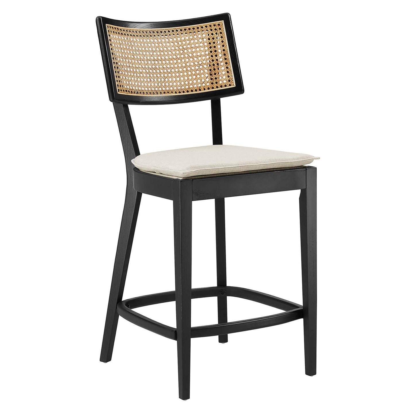 Modway - Caledonia Wood Counter Stools Set of 2 by Modway  Bar and Dining Bar and Counter Stools Brown - EEI-6821-BLK-BEI