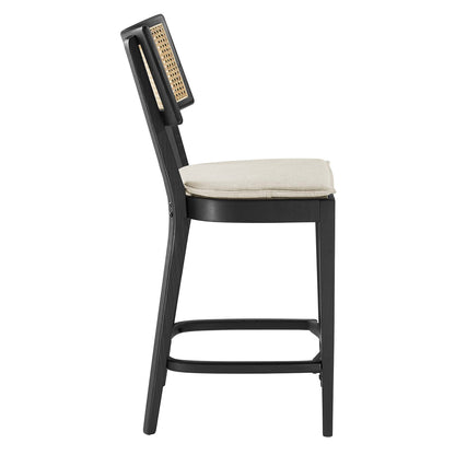 Modway - Caledonia Wood Counter Stools Set of 2 by Modway  Bar and Dining Bar and Counter Stools Brown - EEI-6821-BLK-BEI