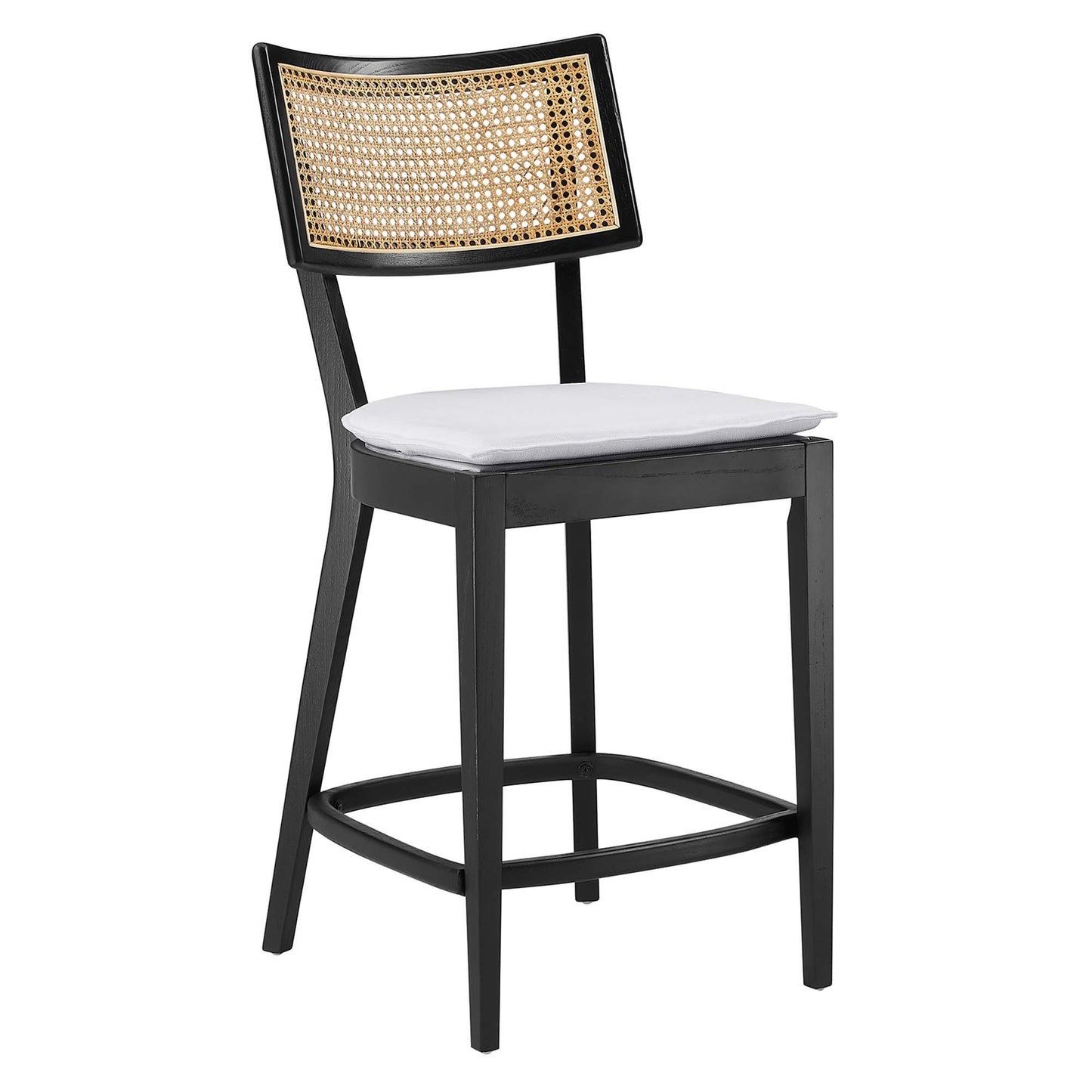 Modway - Caledonia Wood Counter Stools Set of 2 by Modway  Bar and Dining Bar and Counter Stools White - EEI-6821-BLK-WHI