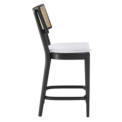 Modway - Caledonia Wood Counter Stools Set of 2 by Modway  Bar and Dining Bar and Counter Stools White - EEI-6821-BLK-WHI