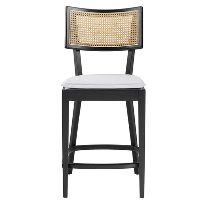 Modway - Caledonia Wood Counter Stools Set of 2 by Modway  Bar and Dining Bar and Counter Stools White - EEI-6821-BLK-WHI