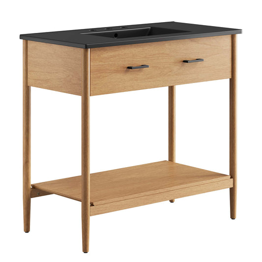 Modway - Zaire 36" Bathroom Vanity by Modway  Bathroom Vanities Black - EEI-6823-NAT-BLK