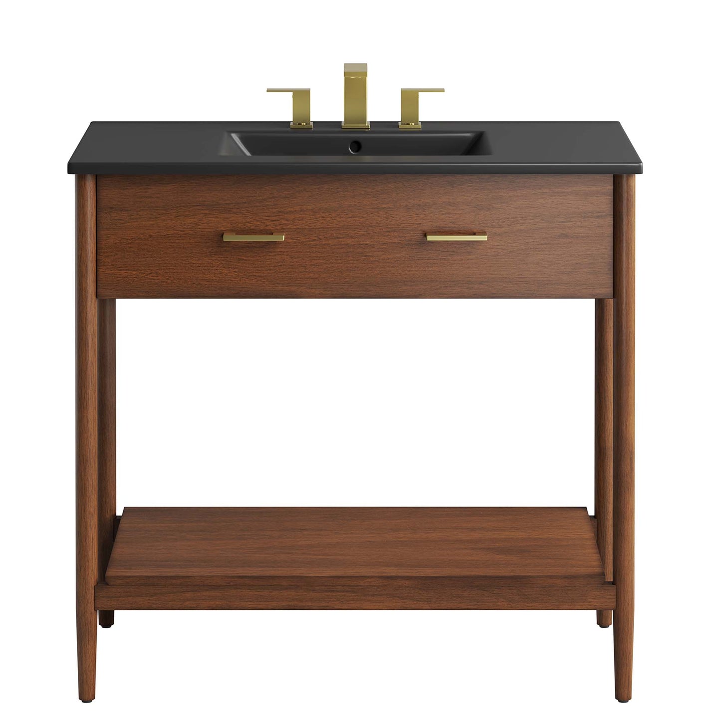 Modway - Zaire 36" Bathroom Vanity by Modway  Bathroom Vanities Black - EEI-6823-WAL-BLK