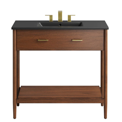 Modway - Zaire 36" Bathroom Vanity by Modway  Bathroom Vanities Black - EEI-6823-WAL-BLK