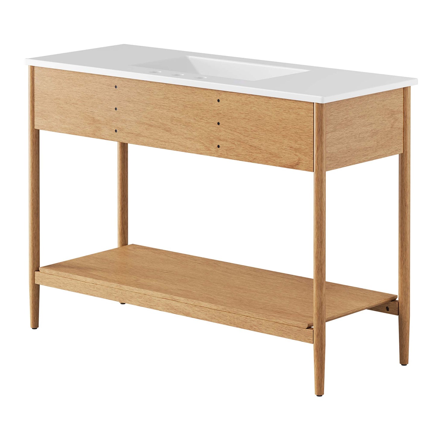 Modway - Zaire 48" Single Sink Bathroom Vanity by Modway  Bathroom Vanities White - EEI-6824-NAT-WHI