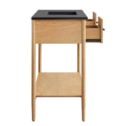 Modway - Zaire 48" Single Sink Bathroom Vanity by Modway  Bathroom Vanities Black - EEI-6825-NAT-BLK