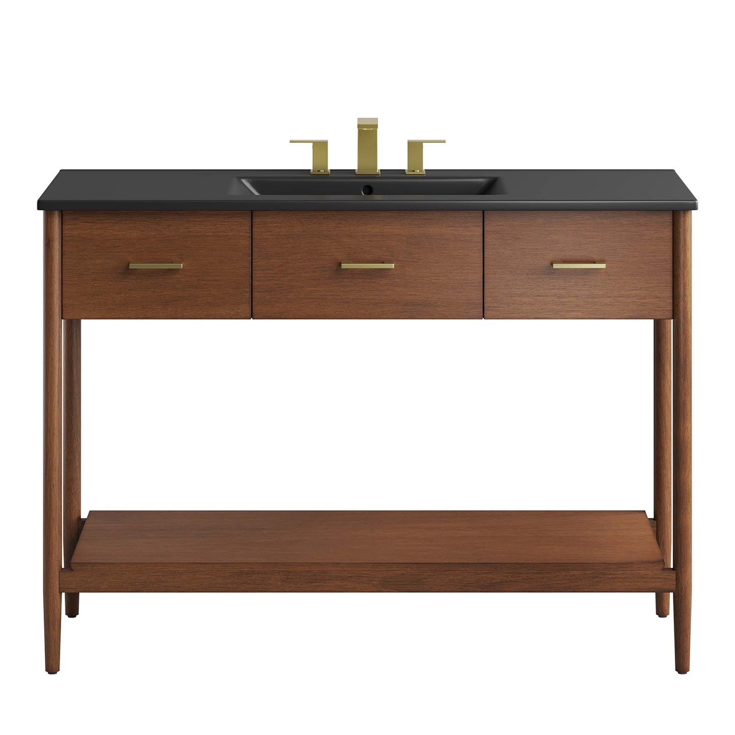 Modway - Zaire 48" Single Sink Bathroom Vanity by Modway  Bathroom Vanities Black - EEI-6825-WAL-BLK