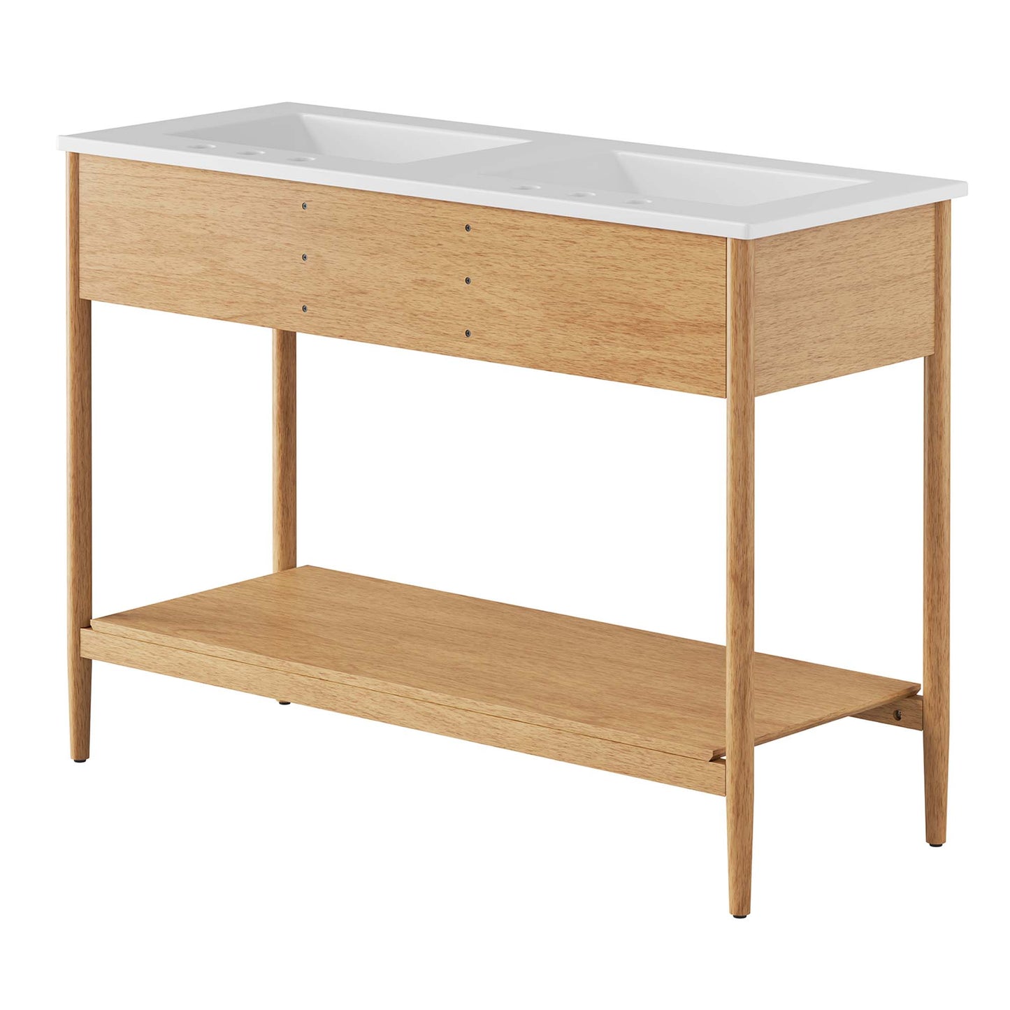 Modway - Zaire 48" Double Sink Bathroom Vanity by Modway  Bathroom Vanities White - EEI-6826-NAT-WHI