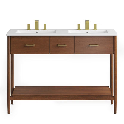 Modway - Zaire 48" Double Sink Bathroom Vanity by Modway  Bathroom Vanities White - EEI-6826-WAL-WHI
