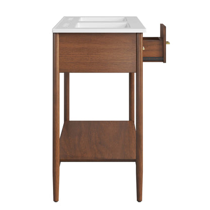 Modway - Zaire 48" Double Sink Bathroom Vanity by Modway  Bathroom Vanities White - EEI-6826-WAL-WHI