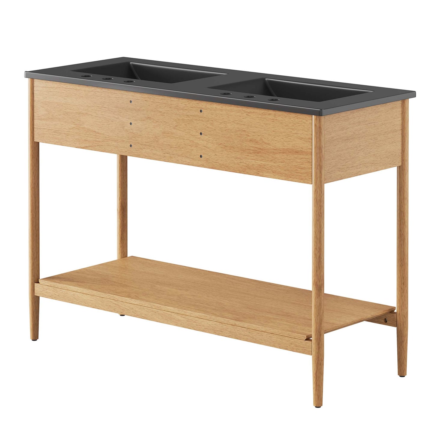 Modway - Zaire 48" Double Sink Bathroom Vanity by Modway  Bathroom Vanities Black - EEI-6827-NAT-BLK